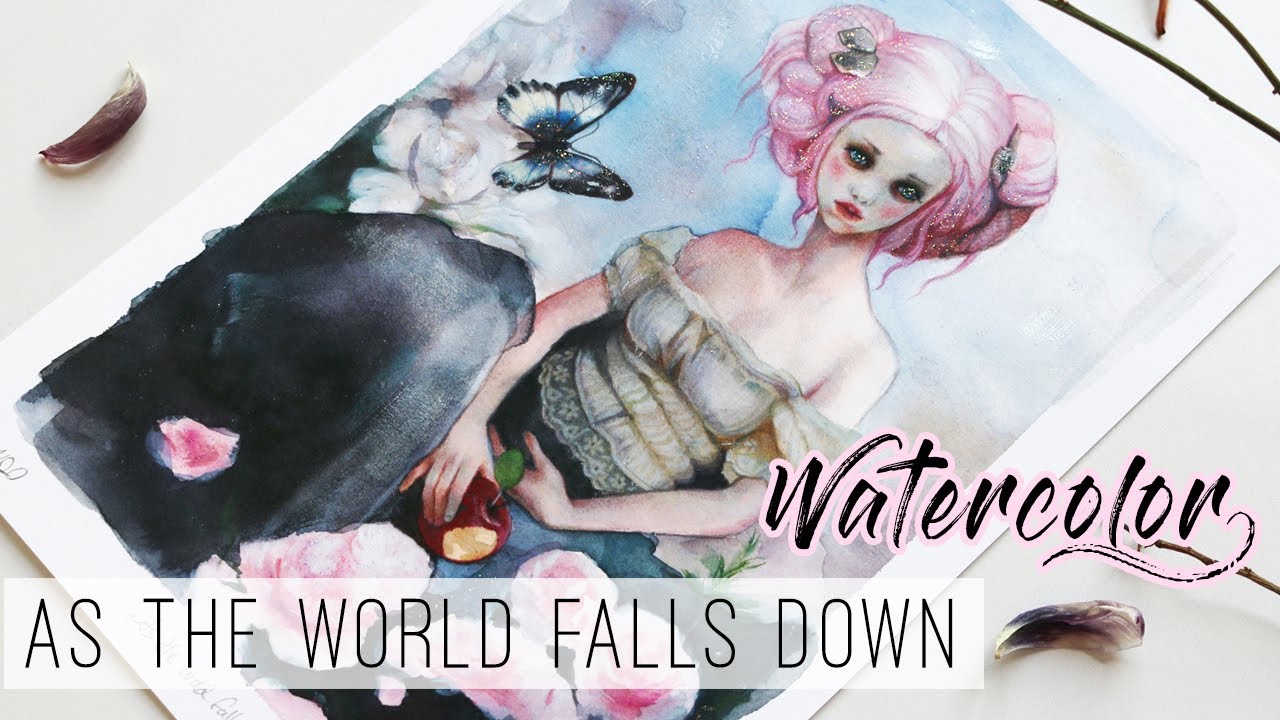 As the world falls down // WATERCOLOR PAINTING