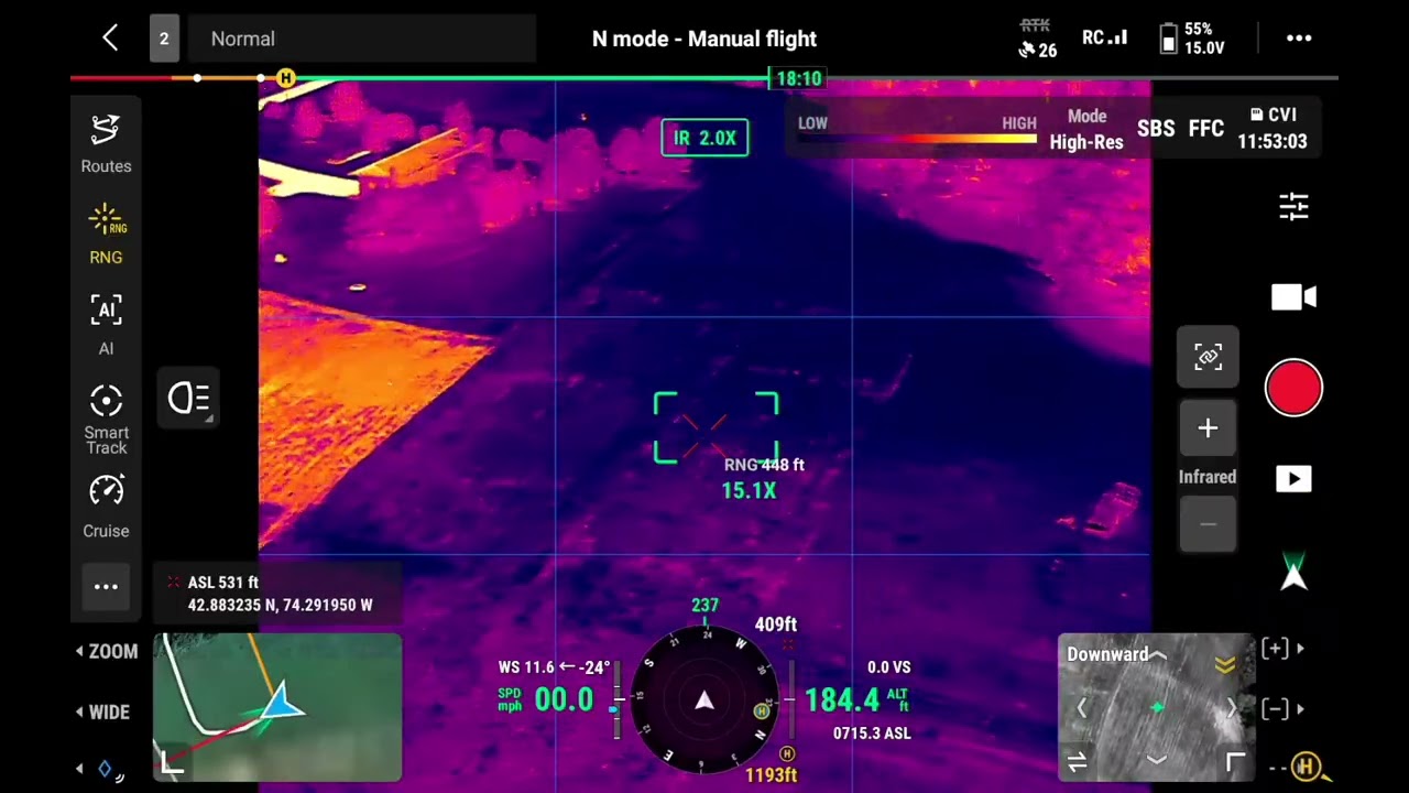 Matrice 4T chasing a buck. Thermal