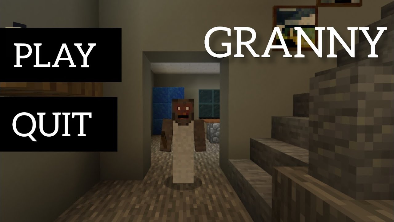 Прошëл Granny в Minecraft через дверь