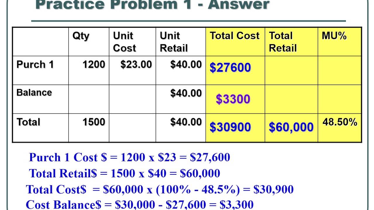 CADS 3850 Module #10: Averaging MUs - Balancing MUs