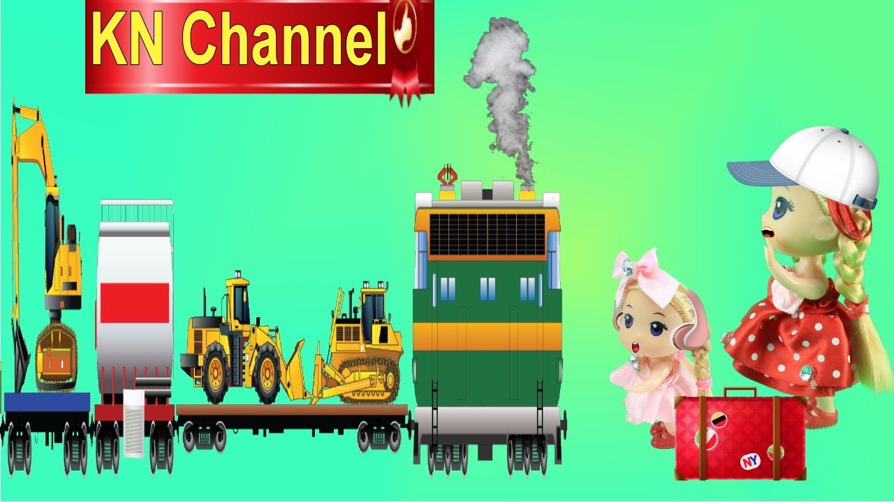 Đồ chơi trẻ em BÚP BÊ KN Channel GẶP TÀU HỎA BỐC CHÁY | SỰ CỐ KHI ĐI DU LỊCH