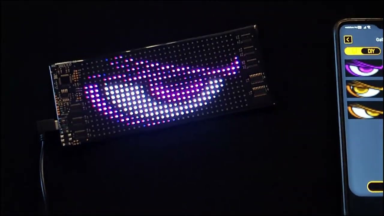 Színes LED kijelző 17x7cm távirányítóval és Bluetooth vezérléssel - DEKU2007