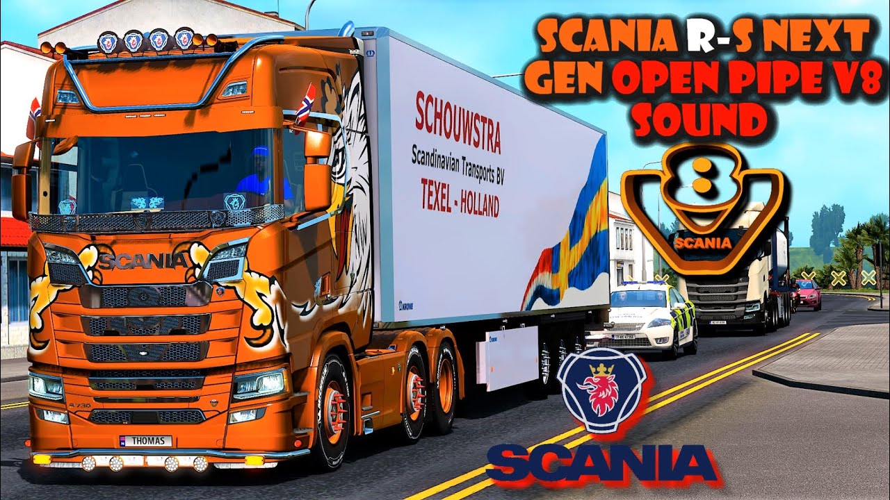 Scania R-S Next Gen Open Pipe V8 Sound (ETS2 v1.36) Euro Truck Simulator 2