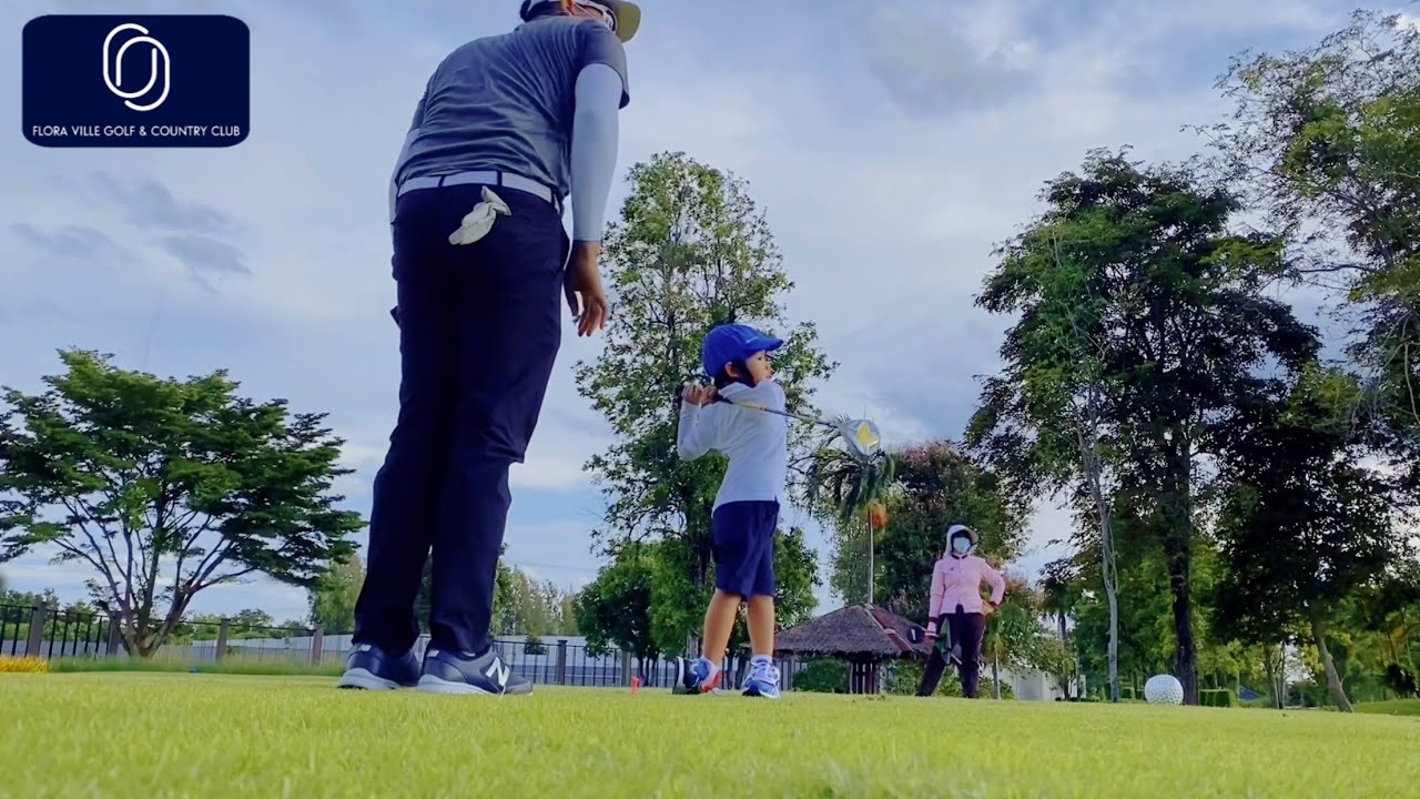 FLORA VILLE GOLF แถมมีผู้ติดตามเป็นลูกชายวัย4ขวบขอตามออกรอบด้วย จะเล่นครบ18หลุมมั้ย มาลุ้นกันนน
