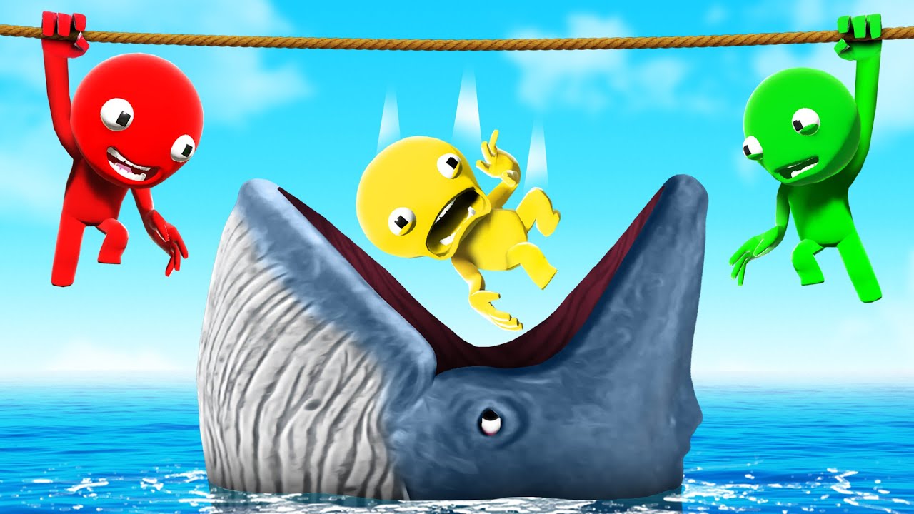 LET GO = EATEN By GIANT WHALE! (Party Panic)