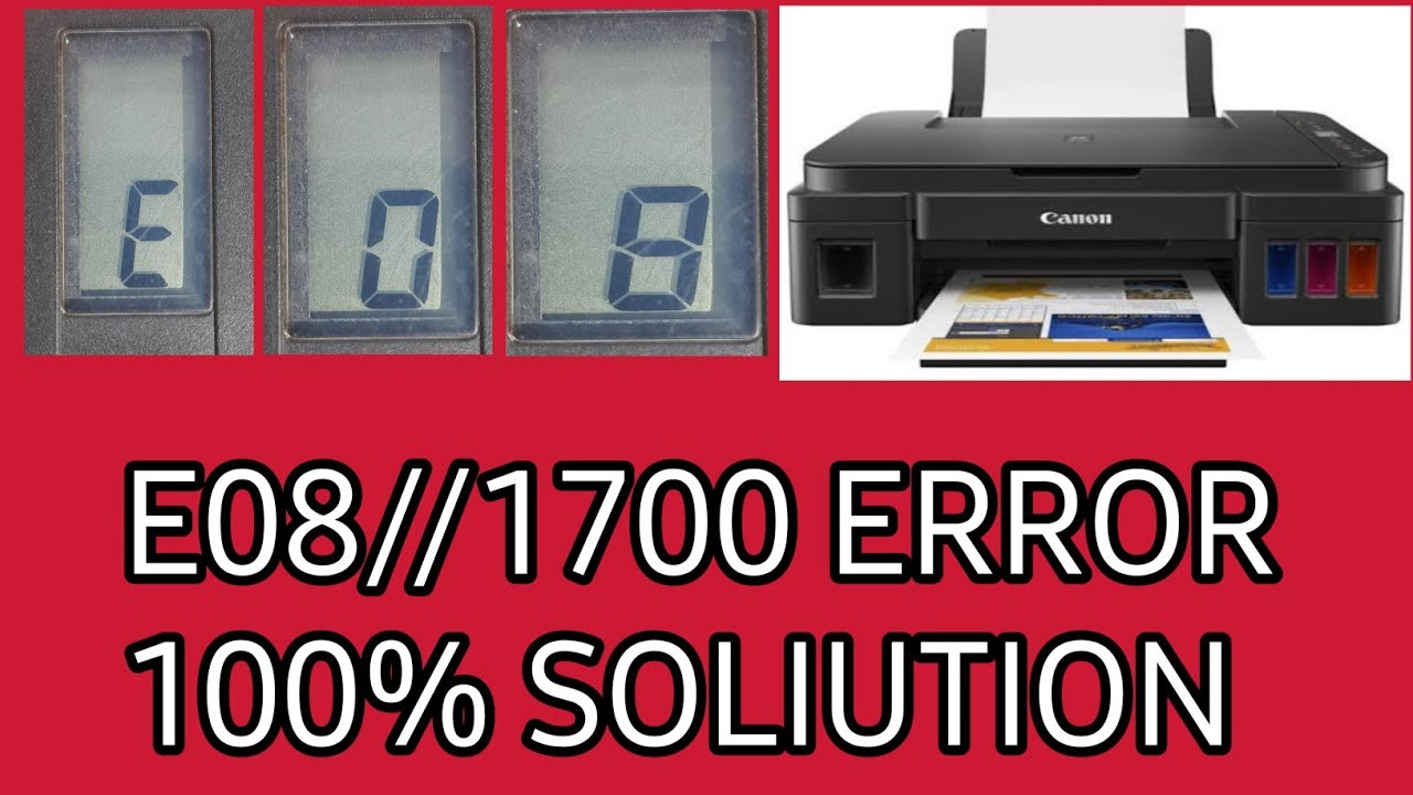 Canon G2010 E08 Error solve// Canon G2010 support code 1700