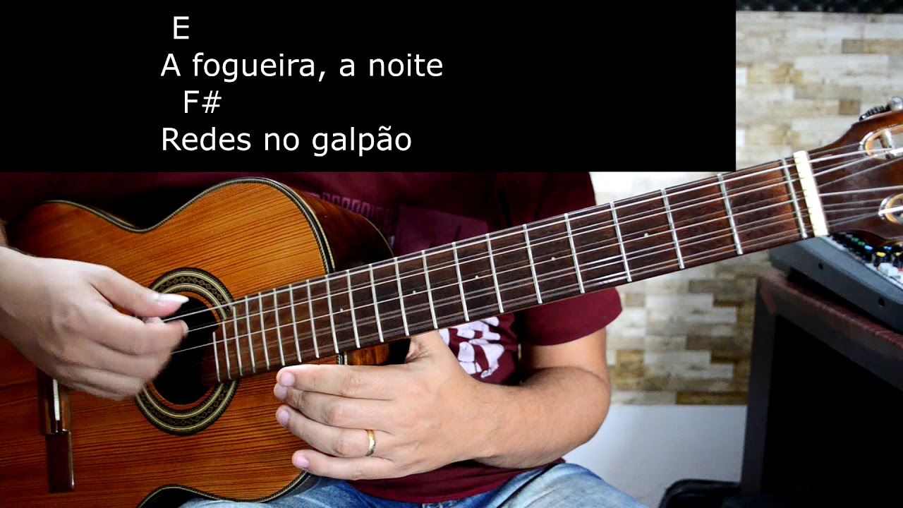 #105 - Aula de viola - Peão com cifra na tela