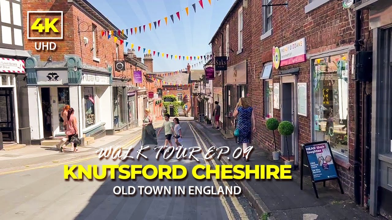 Knutsford, Cheshire Old Town In England Village Walking Tour 2022 (4K UHD)