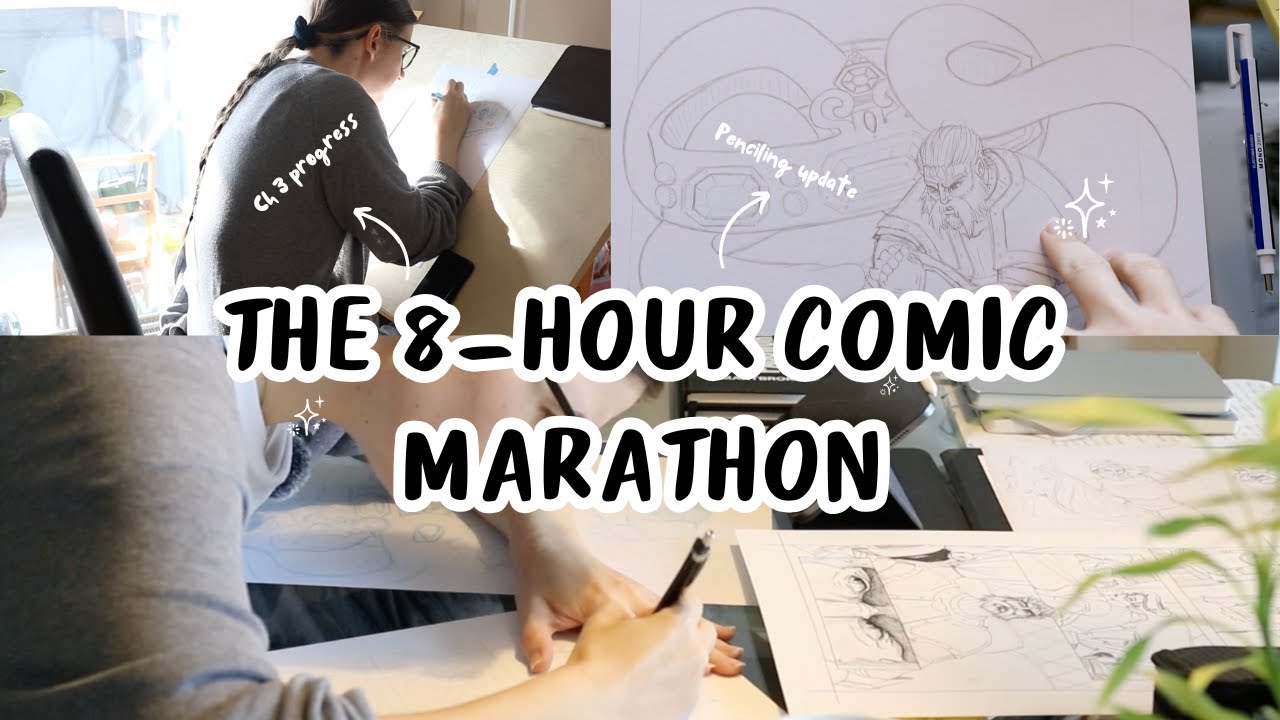 I Tried Working Like a Full-Time Comic Artist for One Day | Studio Vlog & Draw With Me ♡