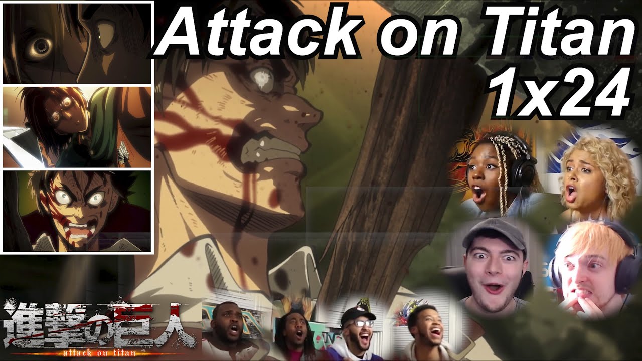 Attack on Titan 1x24 Reactions | Great Anime Reactors!!! | 【進撃の巨人】【海外の反応】