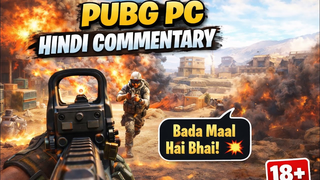 Played pubg pc |18 + | funny commentary | hindi | day1 #pubg