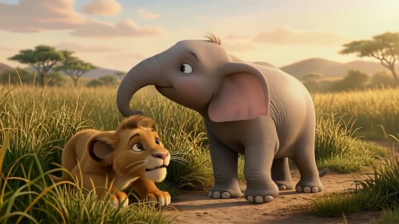 The Brave Little Lion's Jungle Adventure | Little Lion Learns Friendship | Animated Stories for Kids