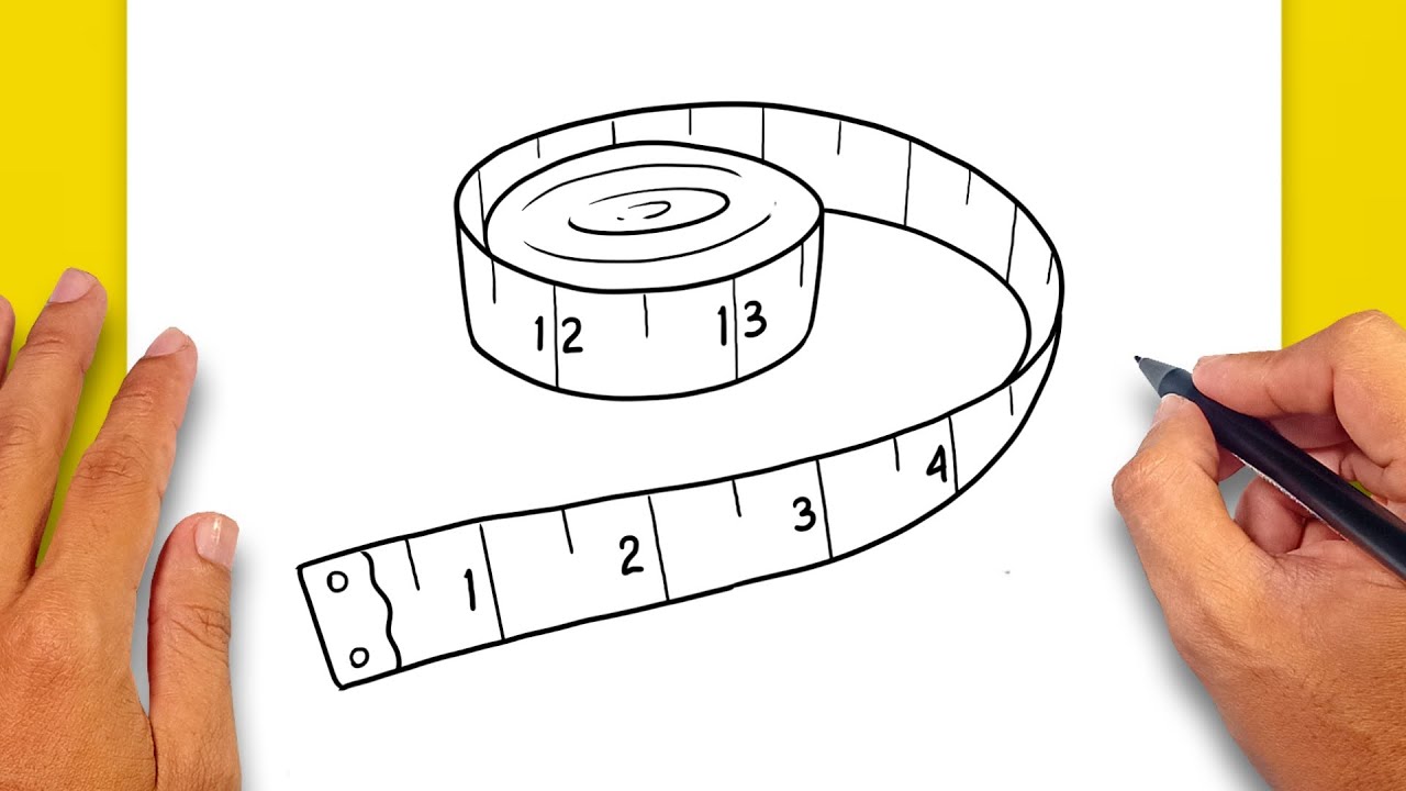 How to draw Measuring Tape Easy