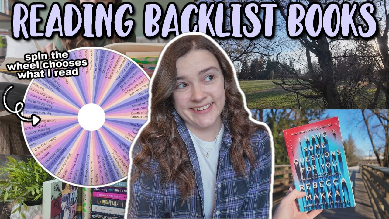 spin the wheel decides which backlist books I read 👀 [backlist bonanza reading vlog]