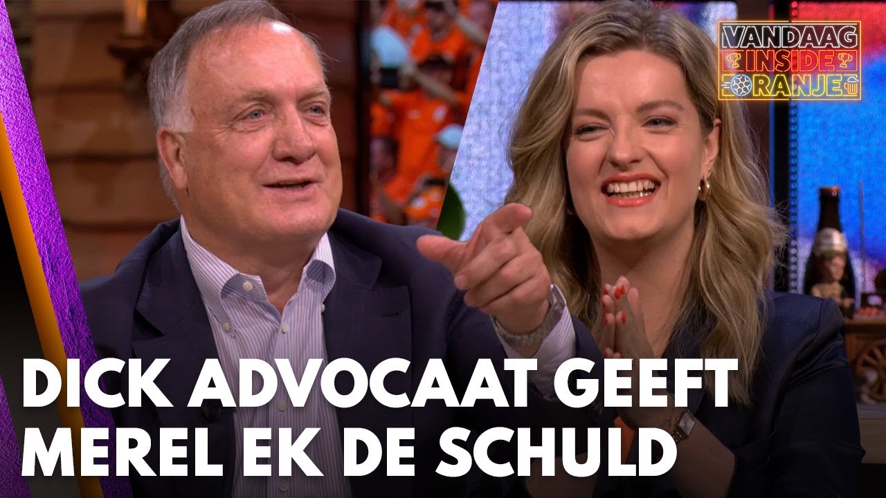 Dick Advocaat geeft Merel Ek de schuld na grap van Ren&eacute;: 'Sorry!!' | VANDAAG INSIDE ORANJE