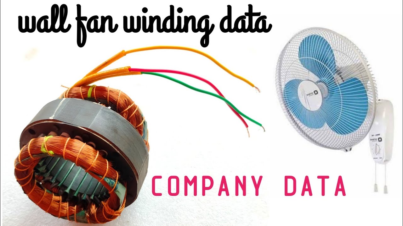 wall fan winding original data || copper wire,Rpm-2880 , Slots -24