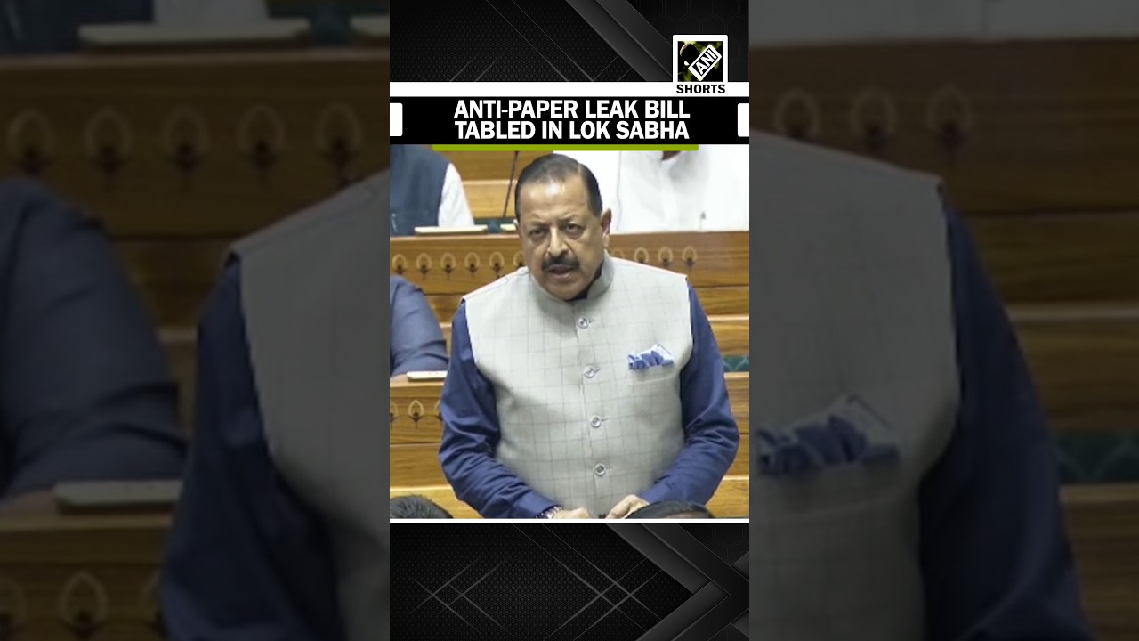 MUST WATCH! Union Minister Jitendra Singh introduces Anti-Paper leak bill in Lok Sabha