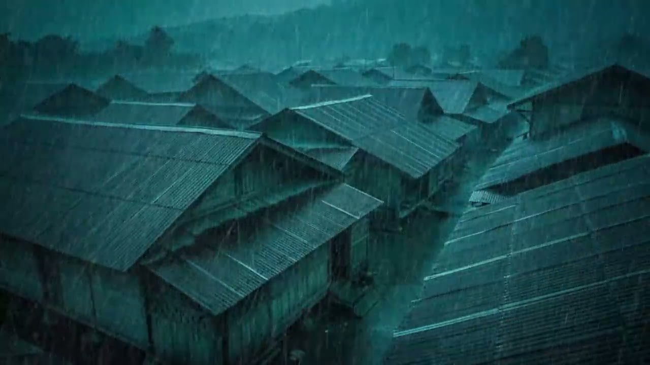No Ads Rain Sounds for Sleeping - ASMR Torrential Rain On Tin Roof for Calm Mind & Sleep