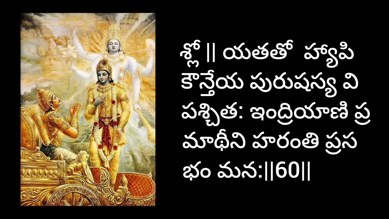 భగవద్గీత రెండవ అద్యాయం శ్లోకం59-60-61#bhagavadgita #devoteeofshiva #ramchandram 