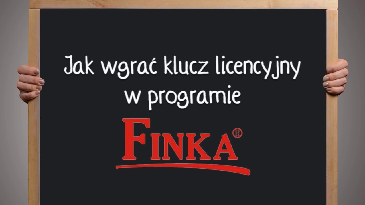 Jak wgrać klucz licencyny w programie FINKA