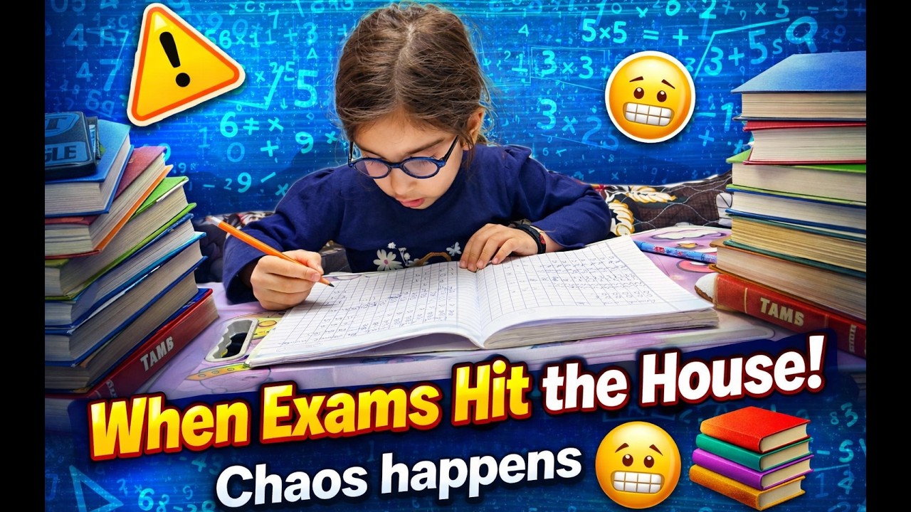 Exam Time = Stress Time! 😵‍💫Exam Days Drama! Exams Are Not Just for Kids… Moms Also Give Them! 😬