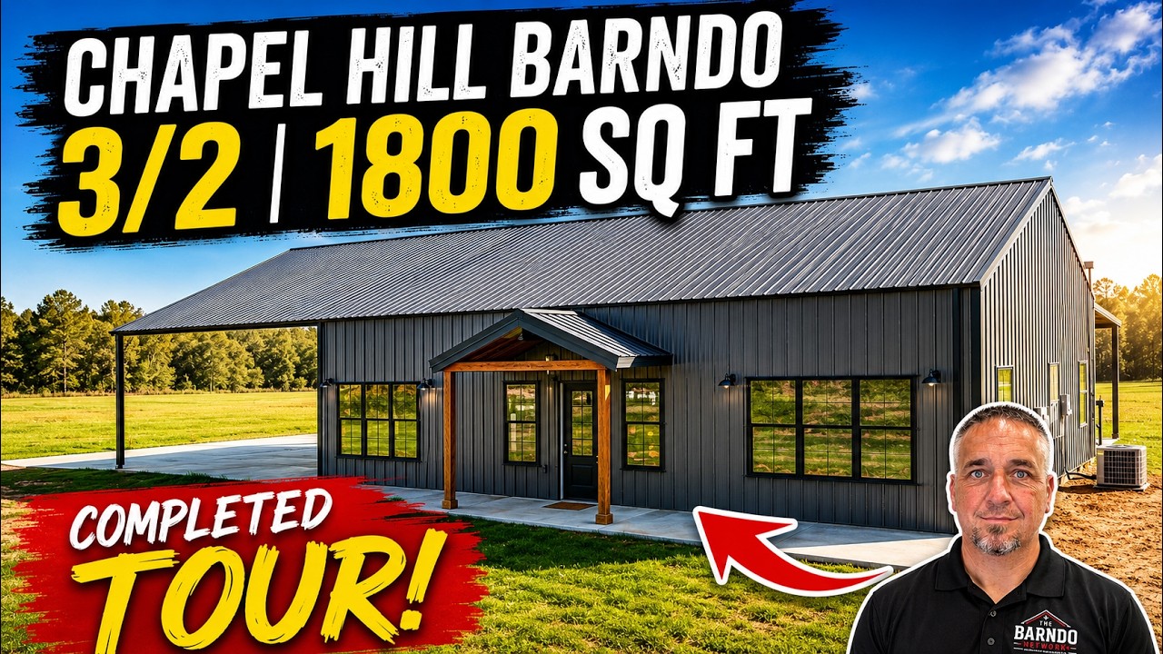 Completed Barndominium Home Tour | 3 Bed 2 Bath | 1,800 Sq Ft Custom Build