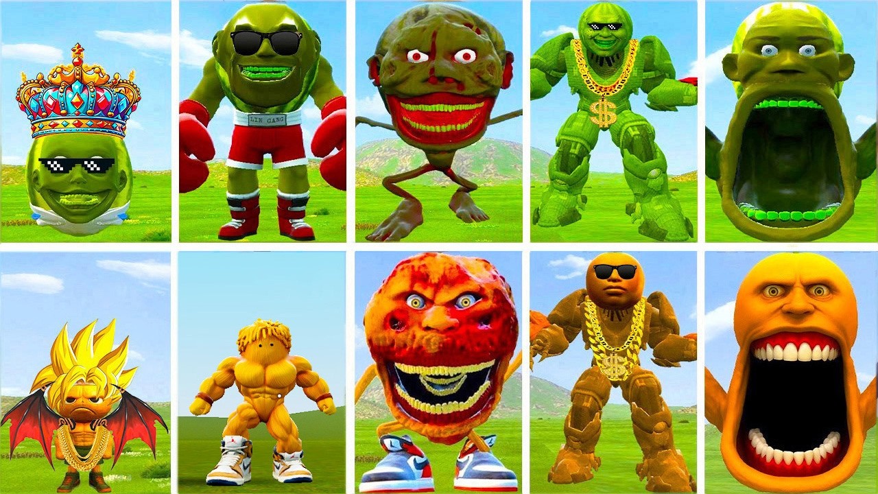 I DISCOVERED NEW EVOLUTIONS OF MONSTER KING LINGANG MELON VS MONSTER KING ODINDINDUN IN GARRY'S MOD