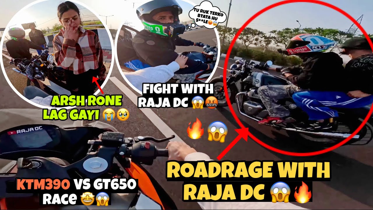 @RajaDc77  Ke Sath Fight 🤬| KTM390 Vs GT650 Drag Race 🔥 Who Win ? | Arsh Ko Rula Diya 😭