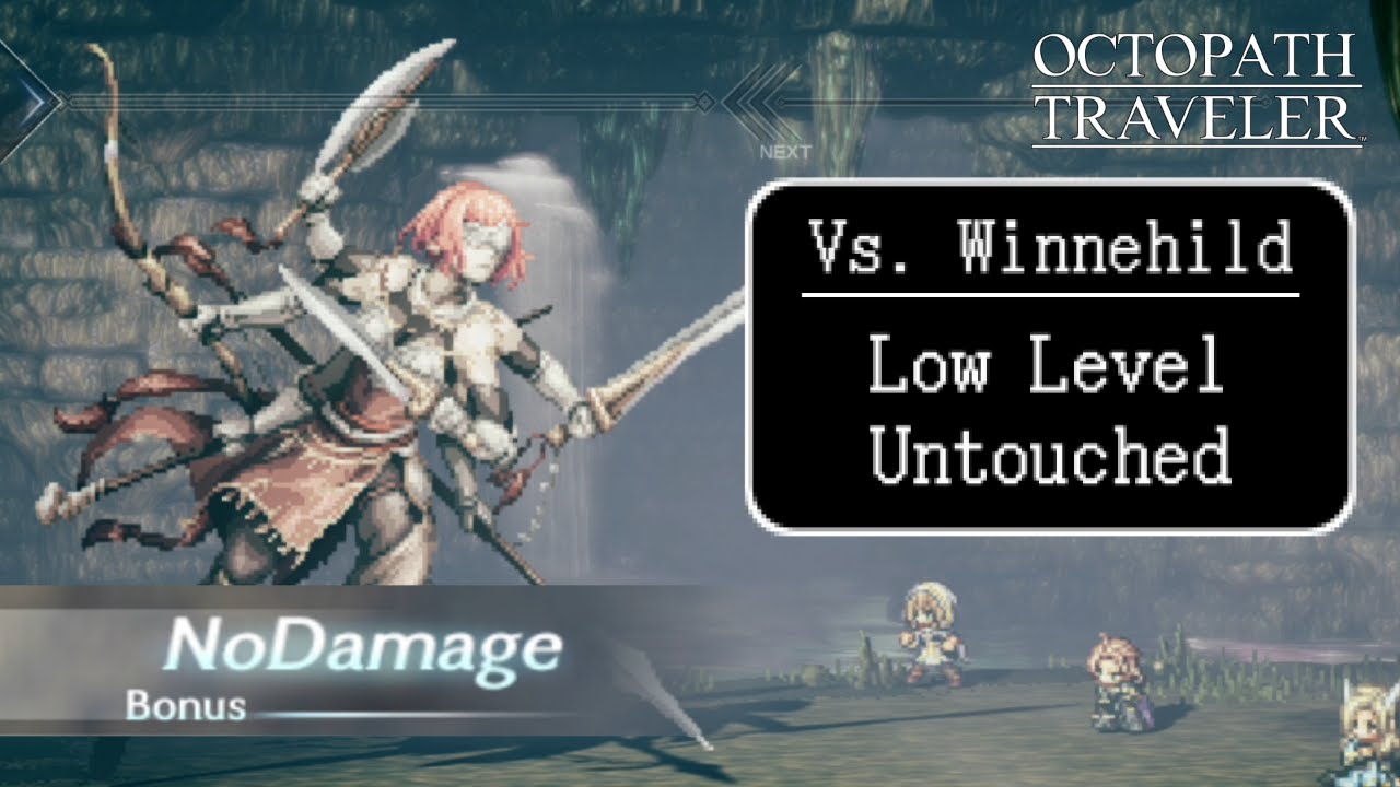 Octopath Traveler - Winnehild (No Damage, No Tressa the Runelord, Low Level)