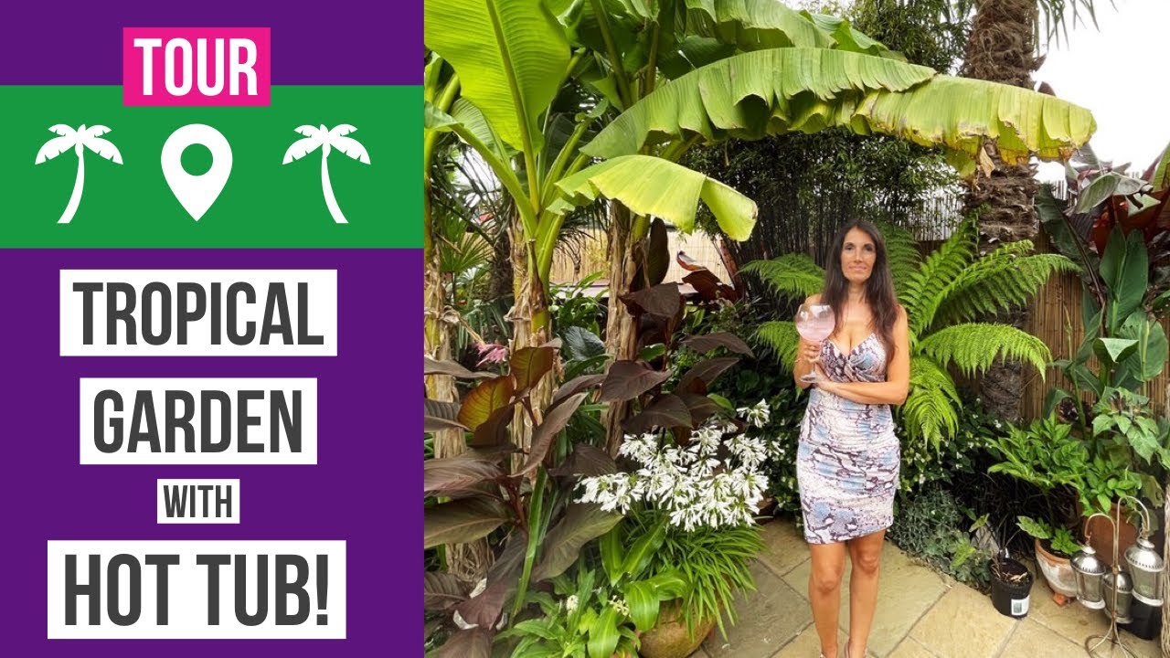 Сад в тропическом стиле с собственной джакузи! 🌴 Идеи и экскурсии по тропическому саду.