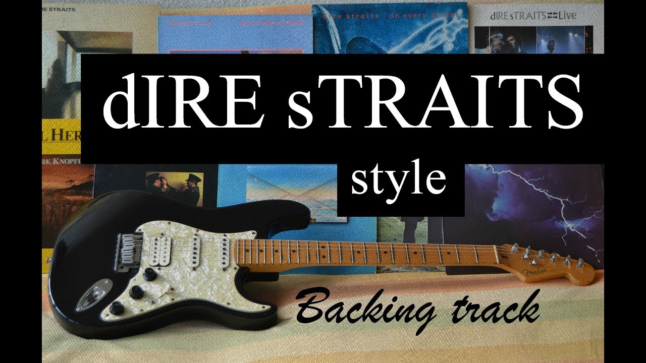 Dire straits STYLE guitar backing jam track in Dm -160bpm