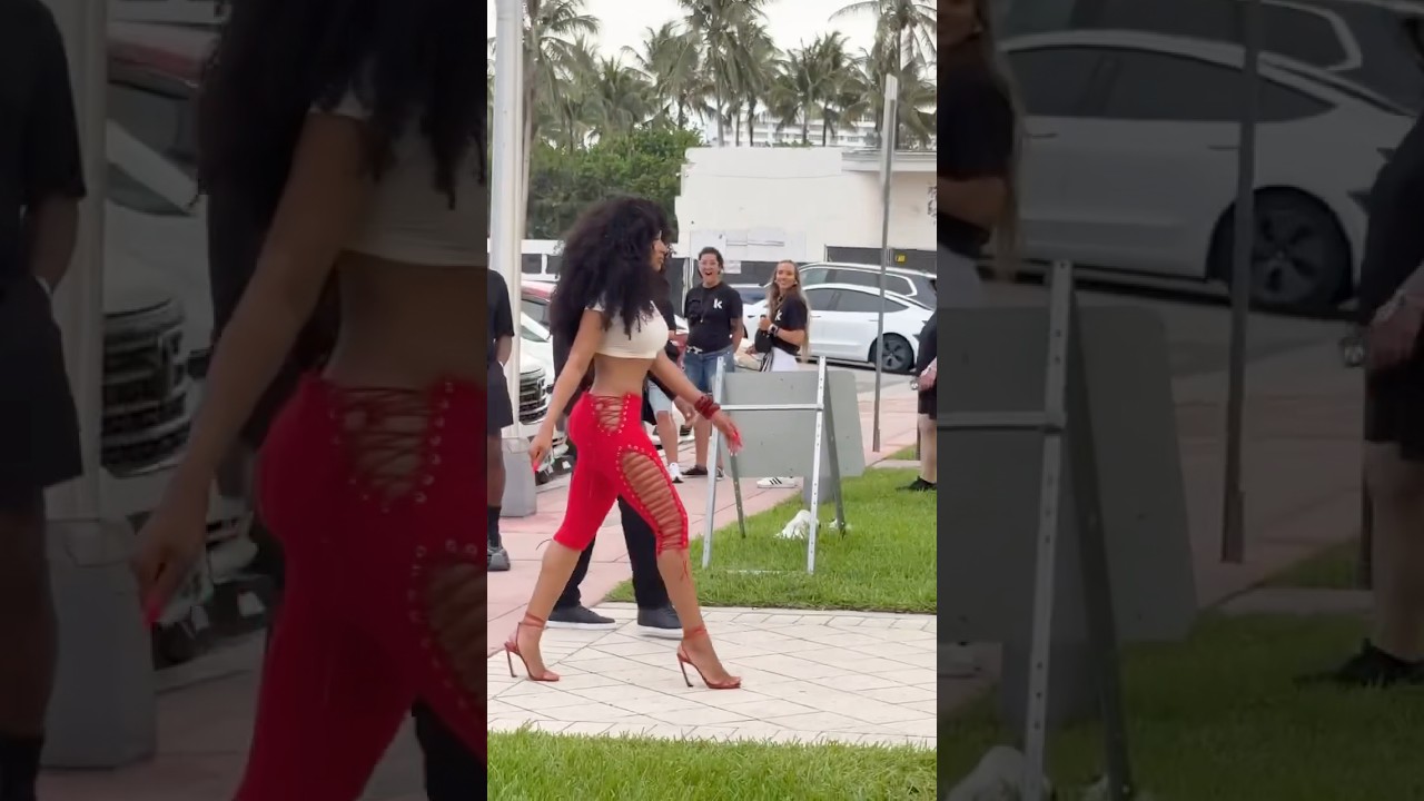 Megan Thee Stallion arriving at her Hot Girl Summer Swimwear runway show in Miami !! #tamtonight