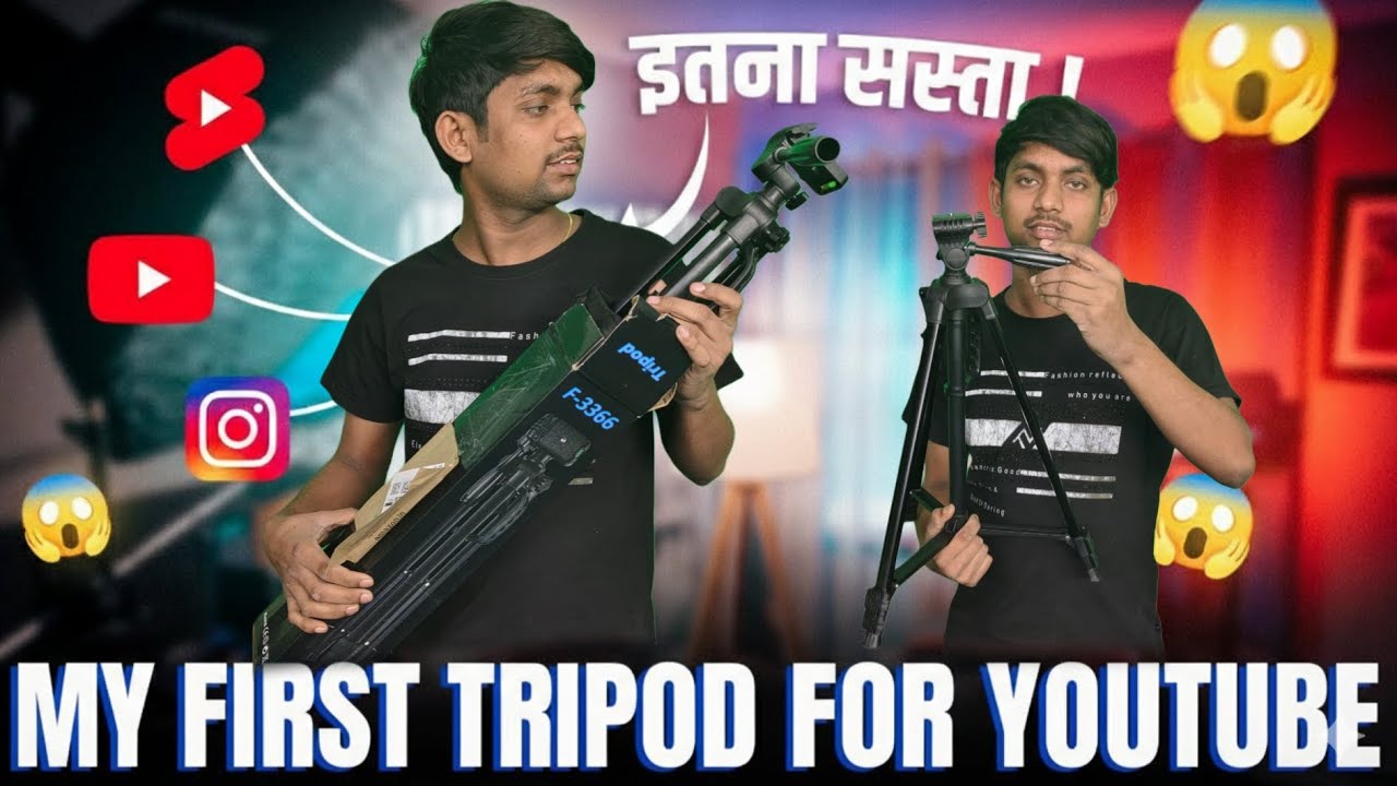 My First Tripod For YouTube 📸 | Budget Tripod Unboxing & Review | Beginner Setup 