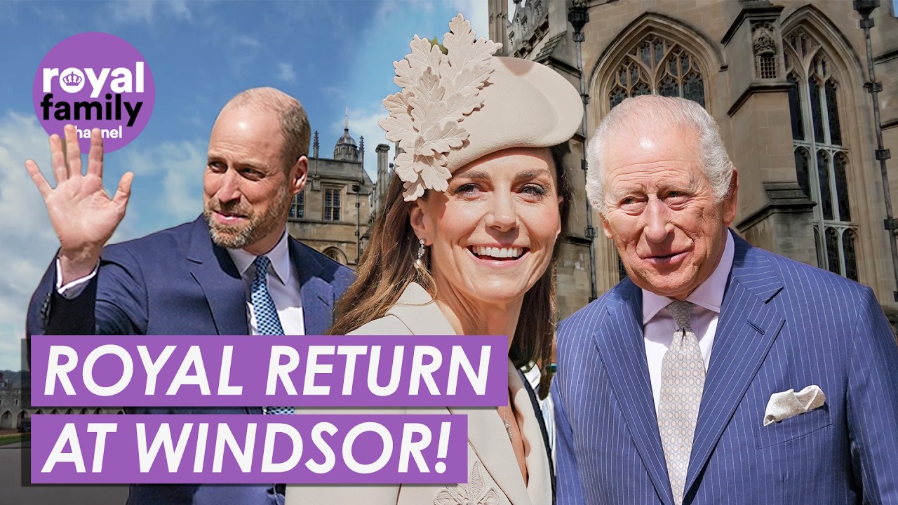 Екатерина и Уильям присоединились к королю Карлу на пасхальной службе в Виндзоре.