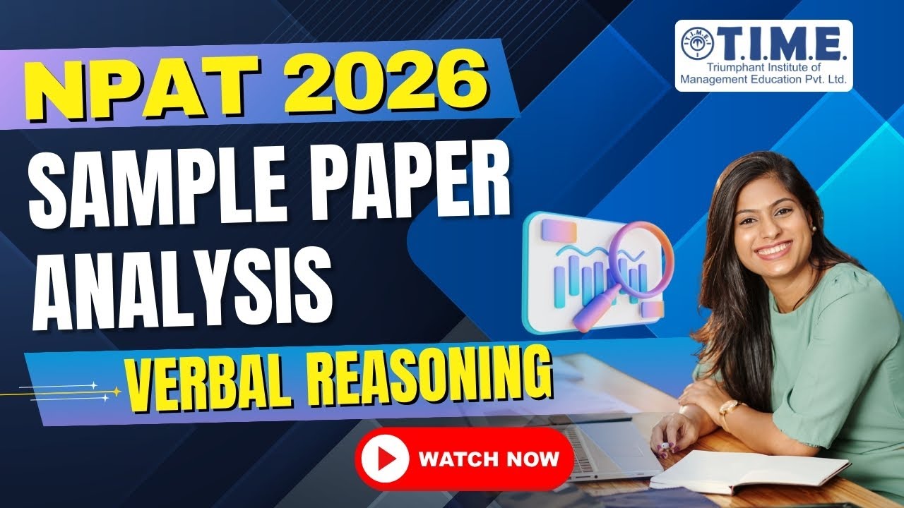 NPAT 2026 Sample Paper Analysis Verbal Reasoning