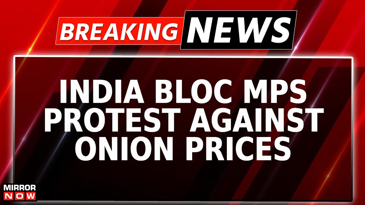 Unique Protest Against Inflation | INDIA Bloc MPs Protest Against Onion Prices | Breaking News