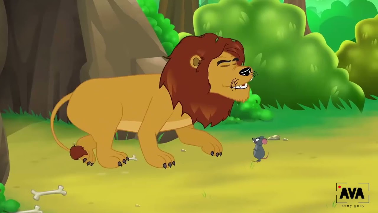 Le lion,  la souris et l'ours (tantara angano navadika teny gasy)