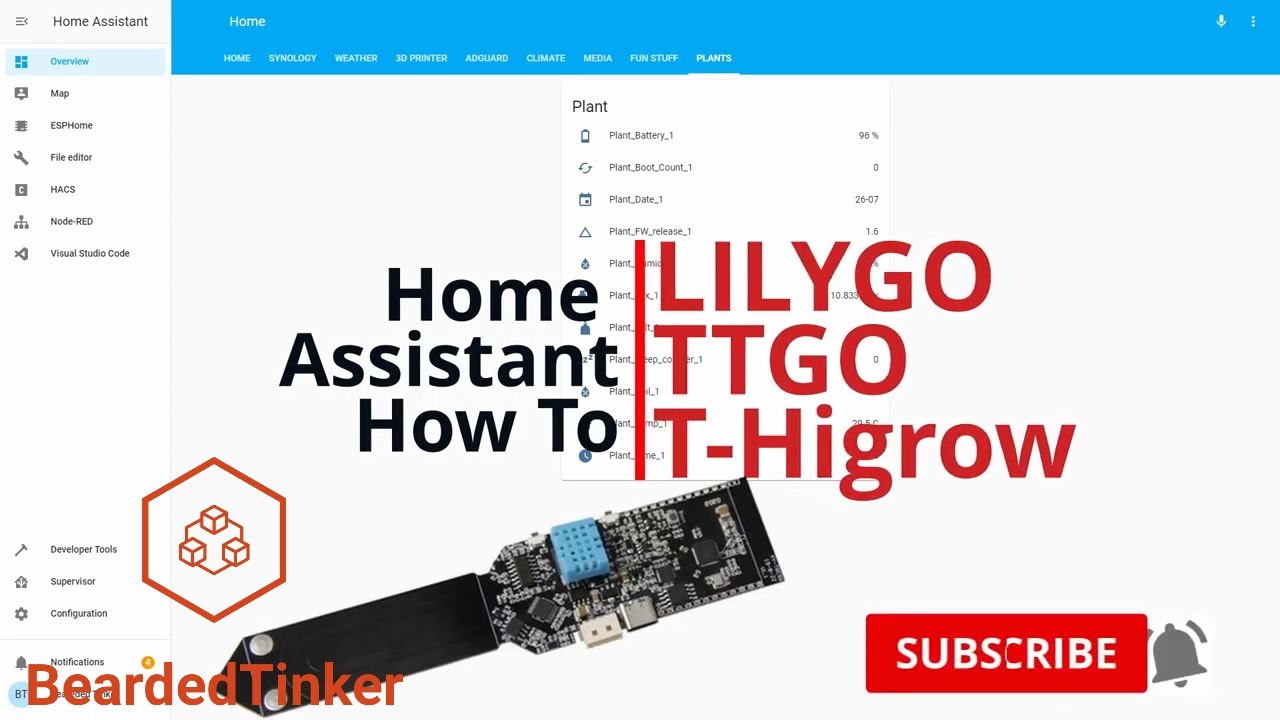 Home Assistant How To - program LilyGo TTGO HiGrow plant sensor