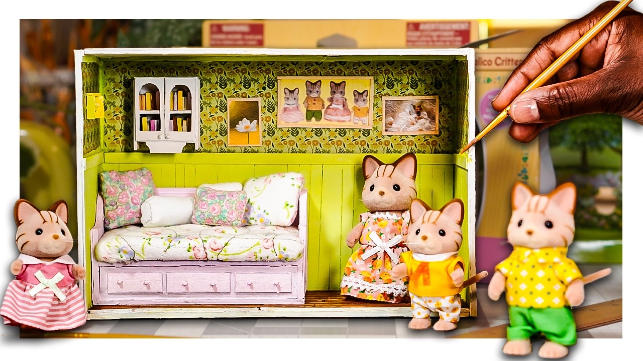 Building ONE Cozy Room for My Calico Critters🐱 | Miniature Dollhouse DIY