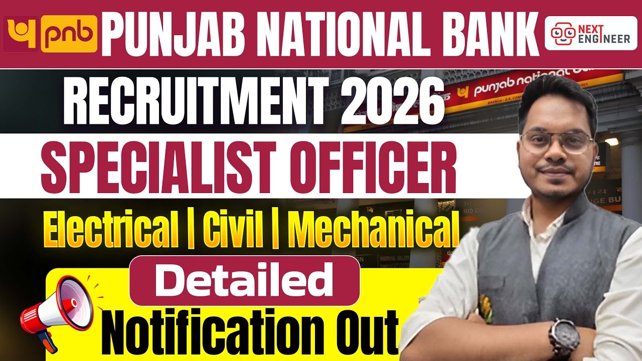 PNB SO Recruitment 2026 Notification Out 🔥 Best Opportunity for Engineers 🔥 PNB SO Salary, Syllabus