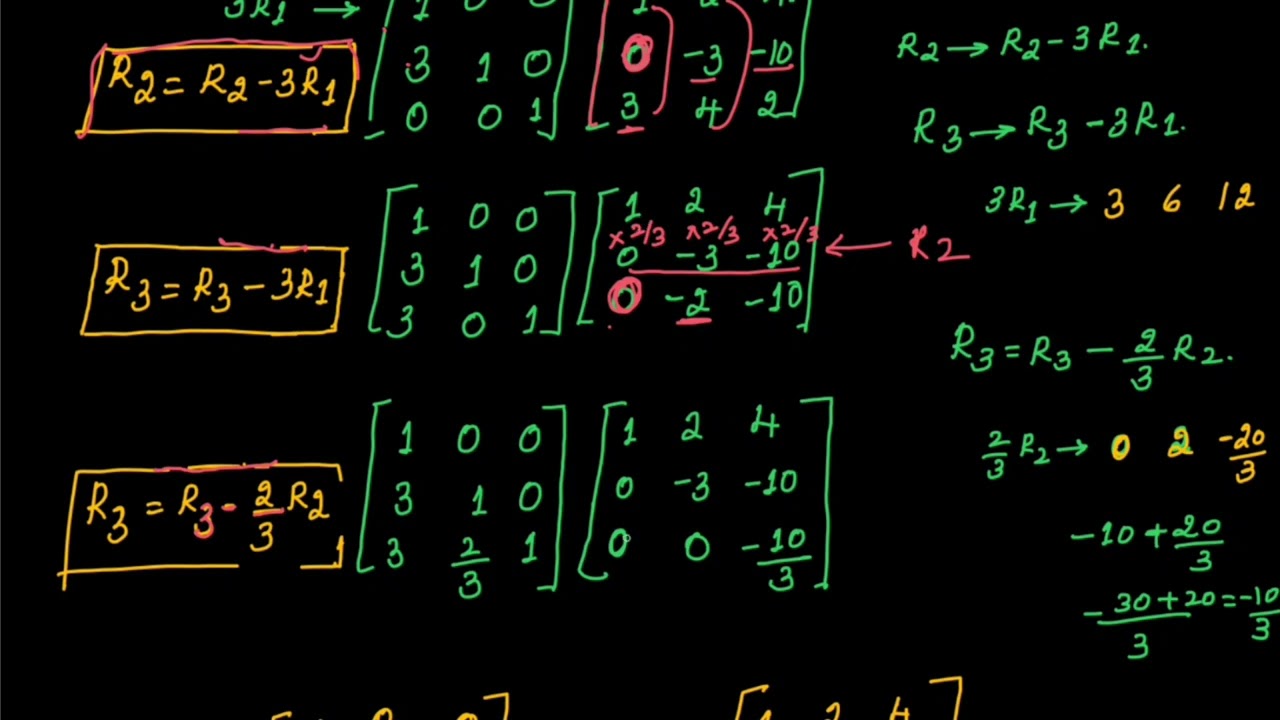 Lec23: Matrix Decomposition - LU Method | Machine Learning