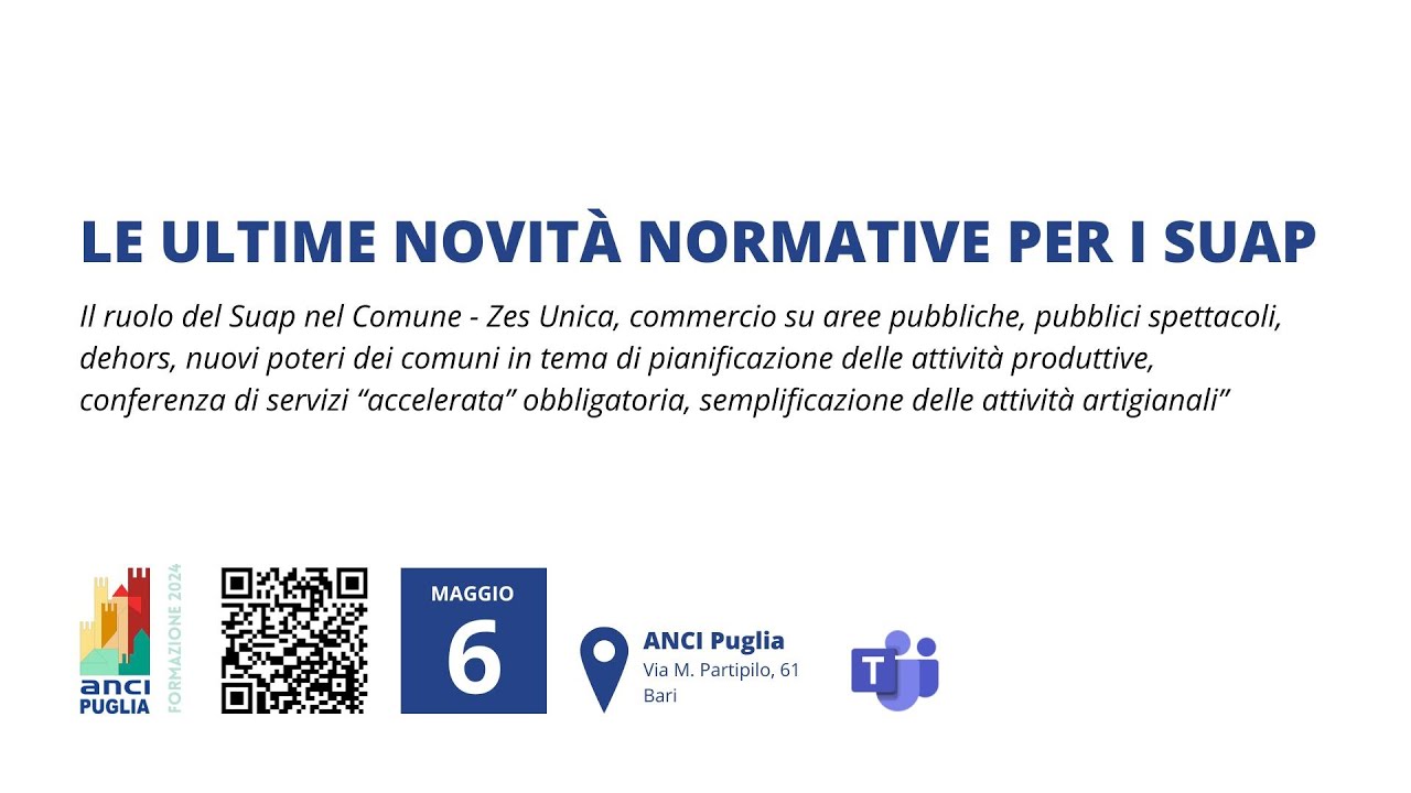 Le ultime novità normative per i SUAP  - Pippo Sciscioli 060524