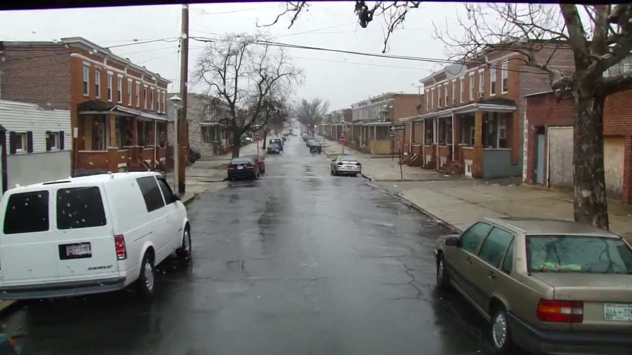 Driving East 33rd Street in Baltimore