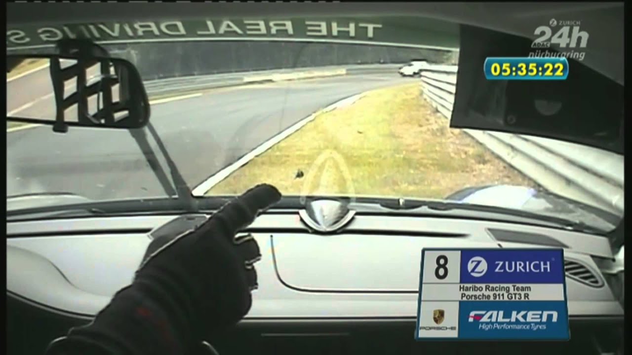 Das Große Aus des Haribo Porsche Nr.8 24 Stunden Rennen 2014 Nürburgring