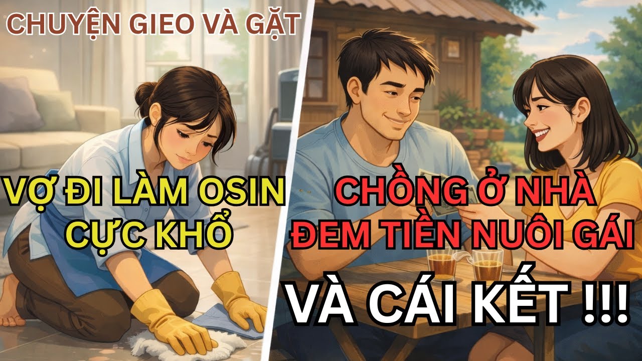 Câu Chuyện Nhân Quả   Vợ Đi Làm Osin Cực Khổ, Chồng Ở Nhà Đem Tiền Nuôi Gái, Và Cái Kết Lạnh Người