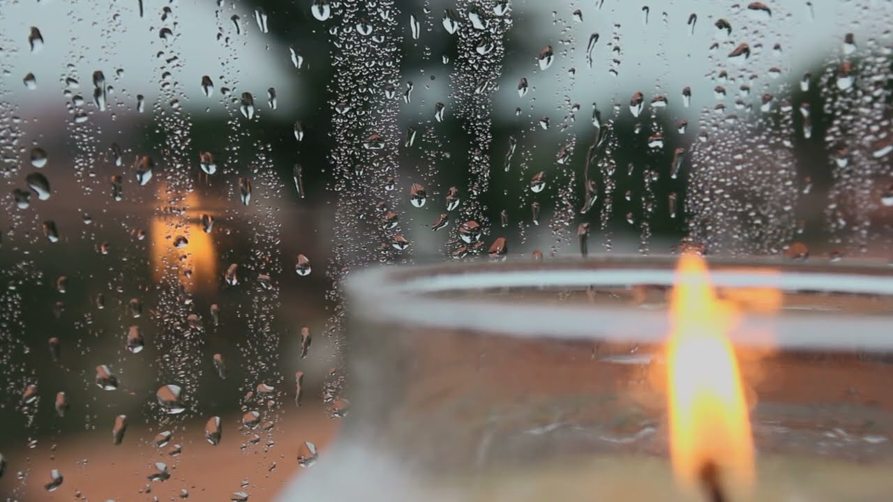 Relaxing Rain Meditation 🌧️ | Calm Candlelit Window – 20 Minutes of Stress Relief