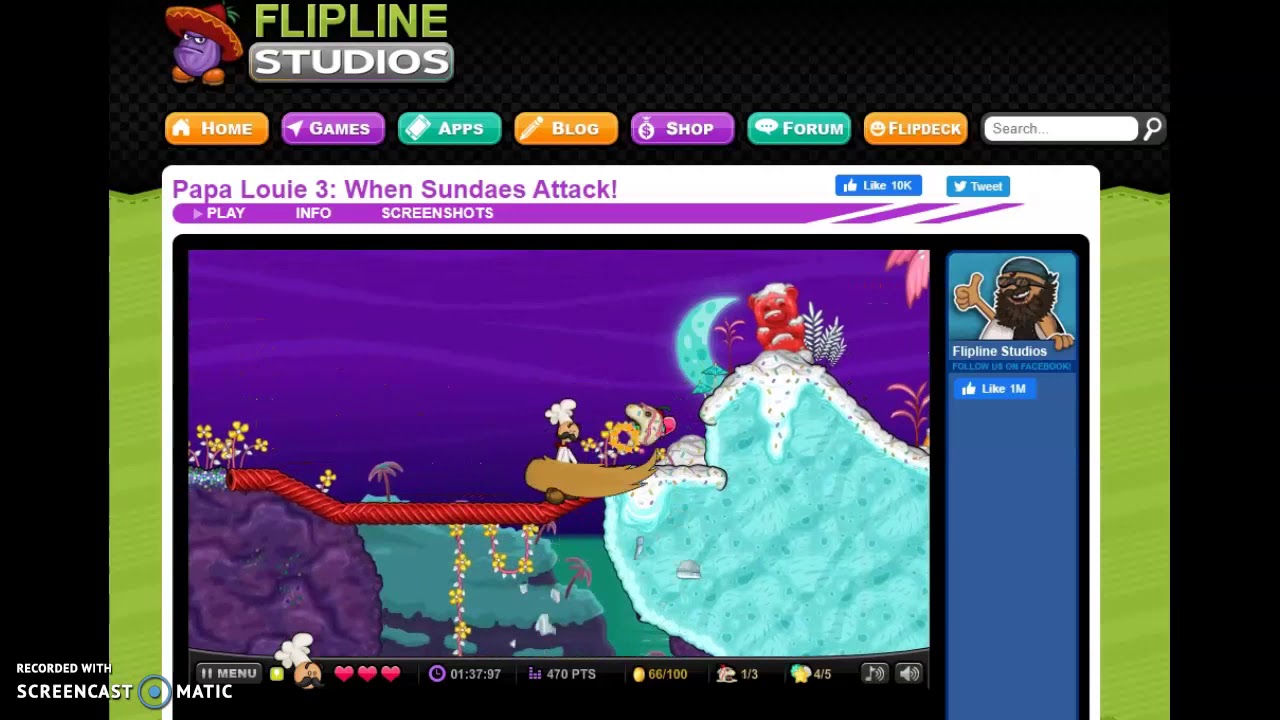 Papa Louie 3: When Sundaes Attack! Level 1 all coins
