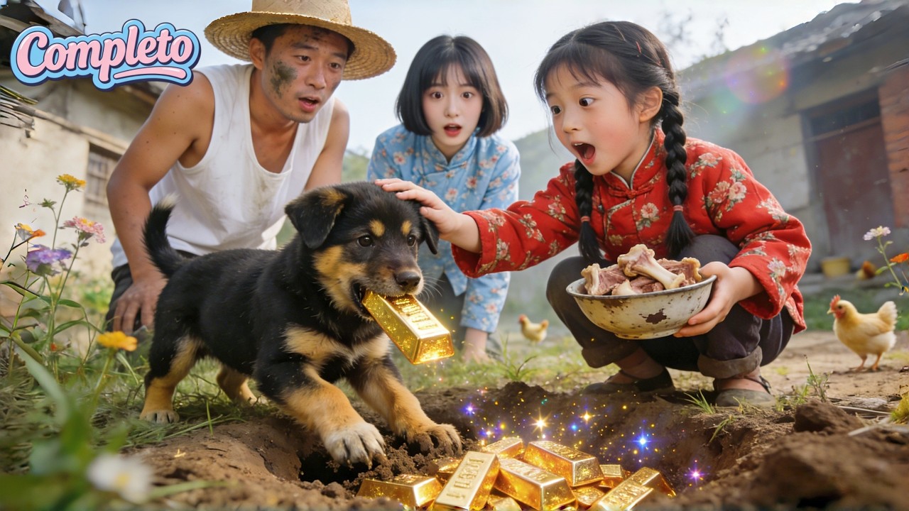 👧🏻Chica pobre encuentra junto al camino un perrito abandonado…🐶¡un ángel de riqueza y buena suerte!