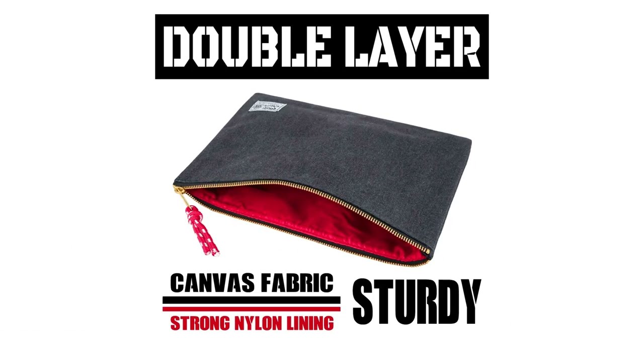 Rough Enough Canvas Small File Folder Organizer Document Safe EDC Pouch