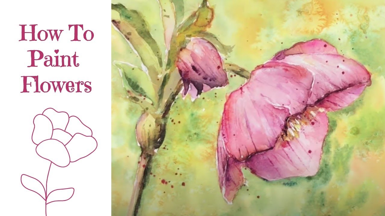 Watercolour Flower Painting Tutorial For Beginners
